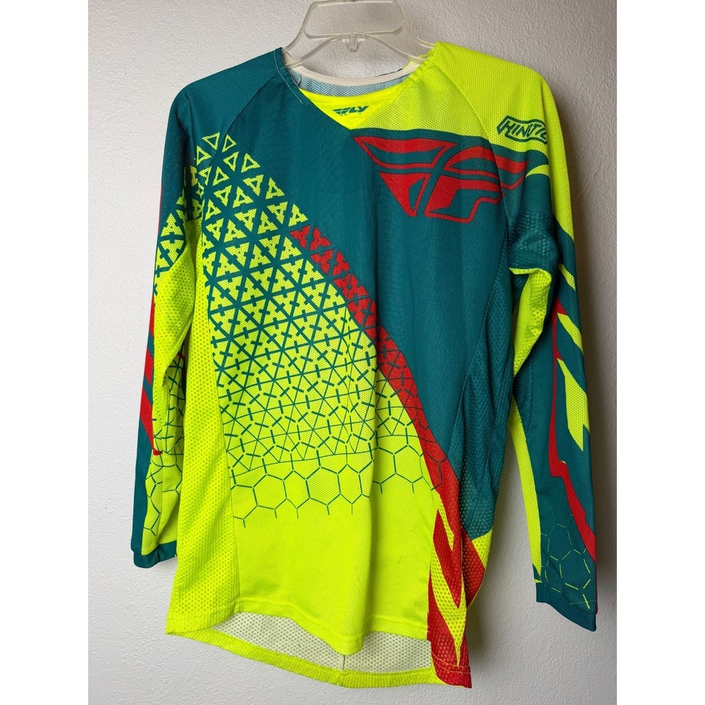 Fly Racing Kinetic Trifecta MX Jersey Youth XL Motocross Off Road Hi Vis